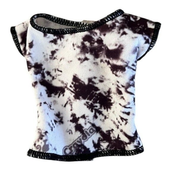 Lol Surprise doll OMG Bartz Doll Clothing Black White Tee Top Blouse Shirt Crayola