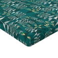thumbnail image 4 of Ambesonne Leaves Greenery Fitted Sheet, Fantasy Leafy Art, Twin Size, Teal Cadet Blue and Mustard, 4 of 5