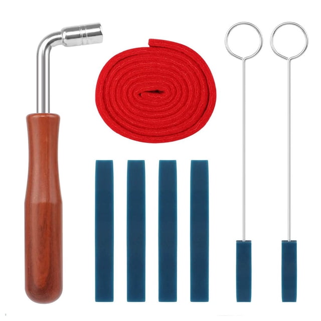 Professional Piano Tuning Kit Tuning Wrench Hammer Temperament Strip Mute Kit Piano DIY Fixing Set