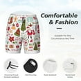 thumbnail image 5 of Haiem Snowflakes Santa Claus Men'S Quick-Dry Swim Trunks: Comfortable Beach Shorts With Mesh Lining And Pockets - Ideal For Swimming And Sunbathing Small, 5 of 9