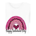thumbnail image 4 of Meichang Hauts pour Femmes Chemise Tendance de la Saint-Valentin Hauts Mignons Imprimé Cœur Hauts de Vacances Manches Courtes Col Rond Décontracté Chandail Blouses, 4 of 5