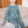 thumbnail image 5 of Hessimy Toddler Boys Girls Spring Summer Cozy 2Pcs Long Sleeve Soft Warm Sleepwear Pajamas Tops Pants Set(Light Blue,9-10 Years), 5 of 7
