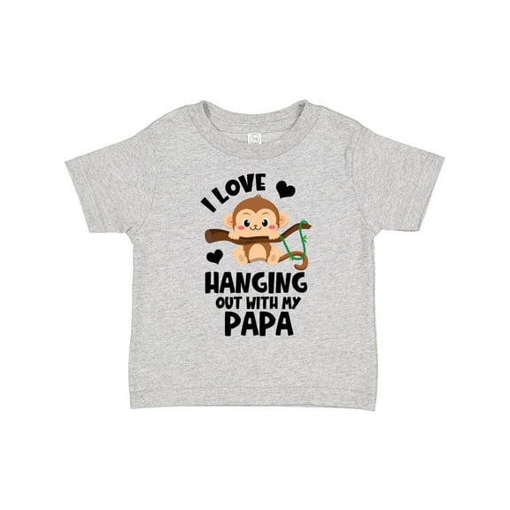 Inktastic Monkey I Love Hanging out with My Papa Boys or Girls Toddler T-Shirt