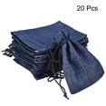 thumbnail image 3 of Uxcell Linen Burlap Bags with Drawstring for Gifts,DIY Craft Navy 9 x 12cm 20pack, 3 of 5