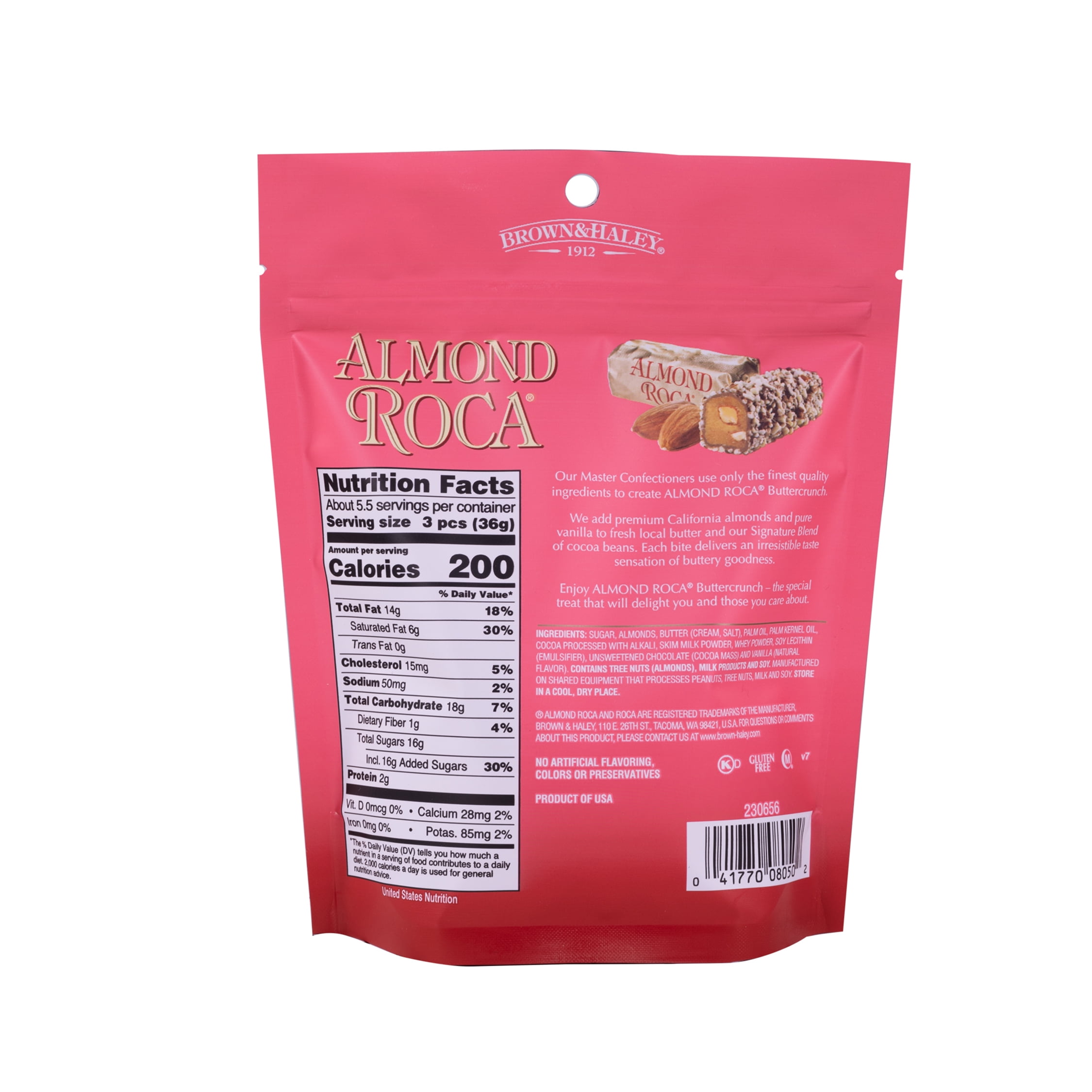 Brown & Haley Almond Roca The Original Buttercrunch Toffee with Almonds, 7 oz