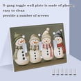 thumbnail image 3 of Yayeee Toggle Light Switch Wall Plate 2-Gang 4.56"x4.48" Decorative Outlet Cover, Cute Snowmen, 3 of 7