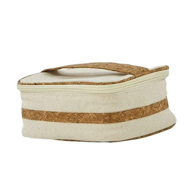 Bolsa de maquillaje multifunción de lona con cremallera, bolsa de cosméticos portátil informal, organizador de cosméticos para viajes, mujeres y niñas A Fernando Organizador Cosmético