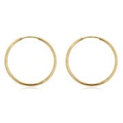 AVORA 14K Yellow Gold-Filled 1.25 mm Thick 25mm Endless Hoop Earrings