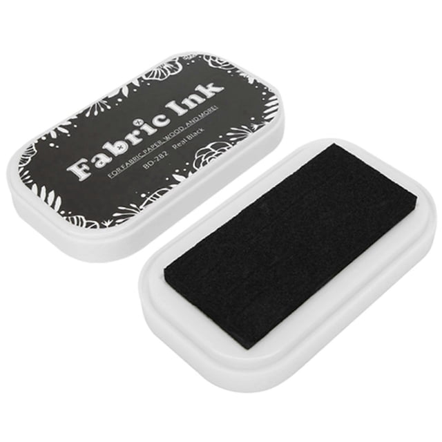 Tampon encreur coloré en éponge de style restauration, accessoires de bricolage pour tampon en caoutchouc, papier, tissu BD-282 noir