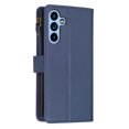 thumbnail image 3 of SaniMore for Samsung Galaxy A54 5G 6.4" 2023 Business Case, Full Body Protective PU Leather with Zipper Purse + Card Holder Flip Kickstand Lanyard [Shockproof TPU Shell] Vintage for Men Women, Blue, 3 of 9