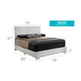 thumbnail image 2 of Glory Furniture Aaron Faux Leather Upholstered King Bed in White, 2 of 2