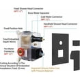 thumbnail image 6 of 12 Inches Ceiling Mount Shower Faucets Sets Complete Shower System LED Rainfall Shower Head System Rough-in Valve Body and Trim Included Matte Black, 6 of 14