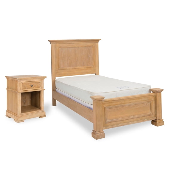 Manor House Brown Twin Bed and Nightstand by homestyles