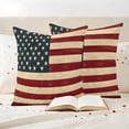 thumbnail image 3 of American Flag Outdoor Waterproof Pillow Covers, Vintage Red BlueUSA Flag Decorative Square Throw Pillowcase Sofa Cushion Sham for Patio/Couch/Chair, 18"x18" 2 Pack, 3 of 8