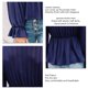 thumbnail image 5 of Top de manga larga con cuello en V, mangas acampanadas, dobladillo con volantes, ajuste holgado, blusa transpirable para mujer para otoño invierno, azul marino XL, 5 of 6