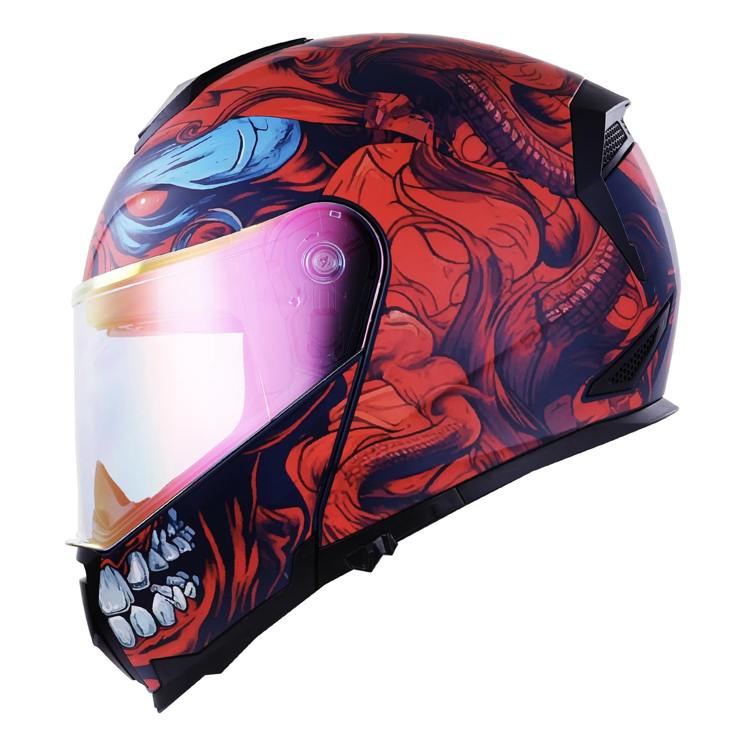 Cascote Rojizo Casco Roda Revenge Pro Rojo Mate Bersek Abatible Mica Roja Svs rojo XL ...
