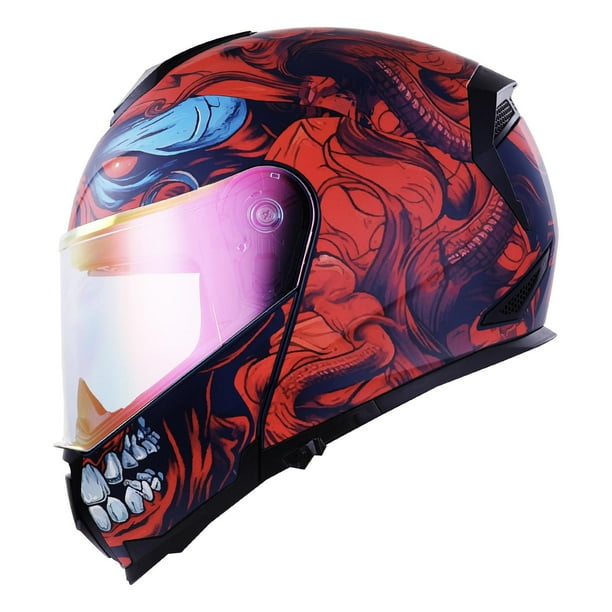 Casco Roda Revenge Pro Rojo Mate Bersek Abatible Mica Roja Svs rojo S