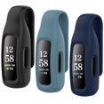 thumbnail image 1 of Hswai Paquete De 3 Clips De Repuesto Para Fitbit Inspire 2/Fitbit Inspire 3 Clip De Silicona Suave Y Cómodo Accesorio De Soporte De Protección 360 Compatible Con Fibit Inspire 2/3 (Negro/Azul Marino/P, 1 of 5