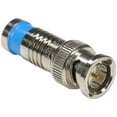 thumbnail image 1 of ACCL BNC Male Quad Shield RG6 Compression Connector Blue, 3 Pack, 1 of 1
