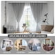 thumbnail image 5 of Cortinas Blackout con Aislamiento Térmico con Ojales en la Parte Superior, 2 Paneles,132 x 214 cm, Gota Doble Capa Estrella Recortada Decoración Cortinas con Voile, Estar/Recámara Ventana,Gris, 5 of 7