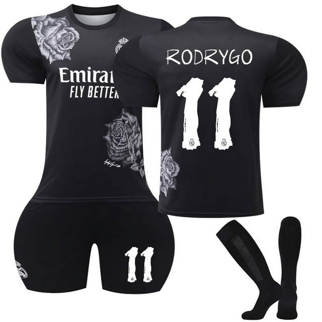 Maillot de Football pour Enfants Garçons Filles RODRYGO 11# VINI JR.7# MODRIC 10#