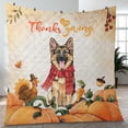 thumbnail image 4 of Happy Thanksgiving German Shepherd with Turkey Pumpkins Autumn Vibes Quilt Blanket Alsatian Dog Lover Gifts Cozy Comforter Throw Blanket - 12018, 4 of 5