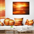 thumbnail image 3 of Designart Yellow Sunset above Clouds - Oversized Beach Throw Pillow - 16x16, 3 of 4
