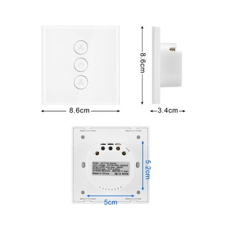 Eu Bu Wifi Smart Ceiling Fan Switch App Remote Timer And Sd Control Compatible With Alexa Google Home No Hub Required Canada Eu Bu Wifi Smart Ceiling Fan Switch App, Ceiling Fan Timer Switch
