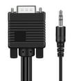 thumbnail image 4 of Premium VGA Cable with Audio 3.5mm AUX Jack (15 Feet) HD15 Male to Male M/M VGA SVGA UXGA with Auxiliary Headset Stereo Sound Connection Wire Cord Plug for LCD LED Monitor TV HDTV Projector, 4 of 4