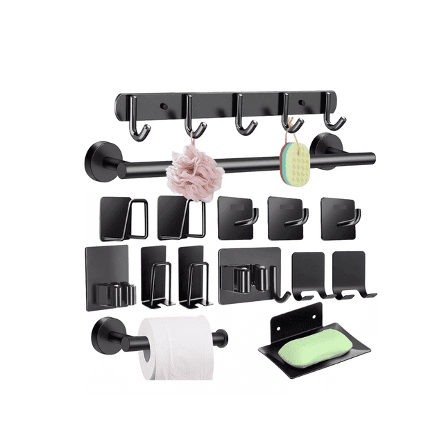 15 Pzs Juego Sets De Accesorios Para Baño Toallero Japonera