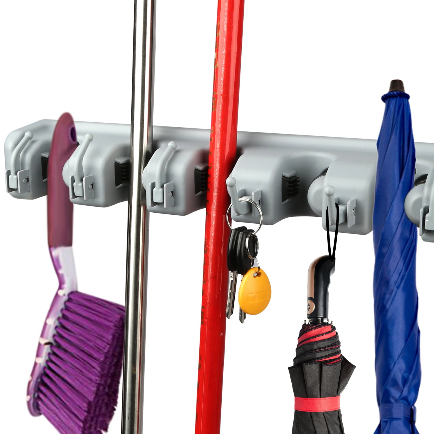 5/10pcs Hook Mop Broom Holder Wall Mounted Clip Brush Handle Hanger Storage Rack 
