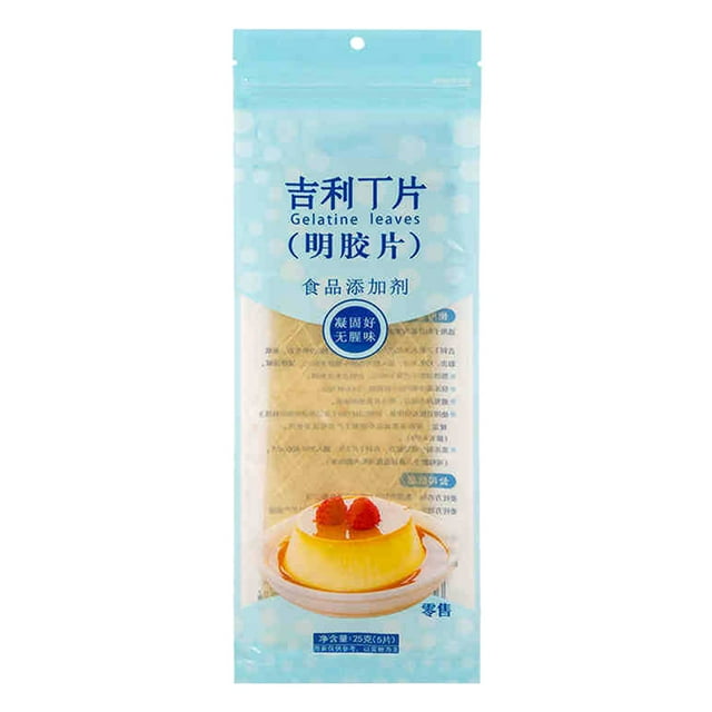 1 Pack 25g Leaf Gelatin Sheets Gelatin Leaves Baking Accessories for
