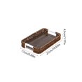 thumbnail image 3 of Uxgjfwu Woven Rattan Serving Tray with Wood Base, Rustic Rectangular Storage Basket with White Handles, Decorative Tray for Coffee Table Ottoman or Kitchen, 3 of 4