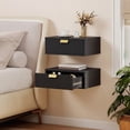 thumbnail image 2 of HOMCOM Floating Nightstands Set of 2, Bedside Tables Black, 2 of 10
