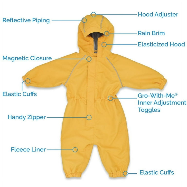 Jan & Jul Cozy-Dry Rain Play Suit - Yellow Jan & Jul Cozy-Dry Rain Play Suit - Yellow