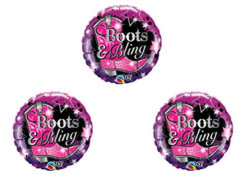 BOOTS & BLING Birthday Balloons Decoration Supplies Cowgirl Bachelorette horse