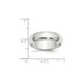 thumbnail image 3 of Mens or Ladies 14K White Gold 6mm Wedding Band Ring for Men, 3 of 6