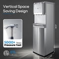 thumbnail image 3 of Nepsam Bottom Loading Water Cooler Dispenser - Hot, Cold & Room Temperature Water, 3 Spout Vertical Water Dispenser for 5 Gallon Bottles, Stainless Steel Design for Home & Office, 3 of 7