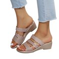 thumbnail image 7 of Zpanxa Womens Sandals Summer Ladies Lightweight Slippers Sandals Casual Wedge Heels Women's Shoes Wedge Sandals for Women Gold 38, 7 of 7