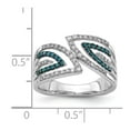 thumbnail image 3 of Real 14kt White Gold Blue/White Fancy Diamond Ring Size: 6; for Adults and Teens; for Women and Men, 3 of 3