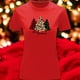 thumbnail image 3 of Playera Blusa Con estampado de Pinos De Navidad Merry Christmas Color Rojo Talla Mediana Marca Emil SaEs, 3 of 4