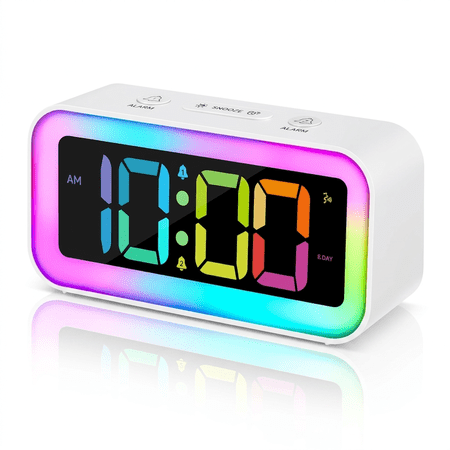 DAYBETTER Loud Alarm Clock, 8 Rgb Digital Display, 7 Dynamic Night Light Modes, Adjustable photo DAYBETTER Loud Alarm Clock, 8 Rgb Digital Display, 7 Dynamic Night Light Modes, Adjustable photo