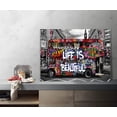 thumbnail image 2 of HFDF Urban Street Art Decoration Poster Banksy Wall Art Life is Beautiful Graffiti Street Giclee Canvas Paintings Pop Art Wall Decor Modern Art for Office Living Room Easy to Hang 16x12inch Framed, 2 of 7