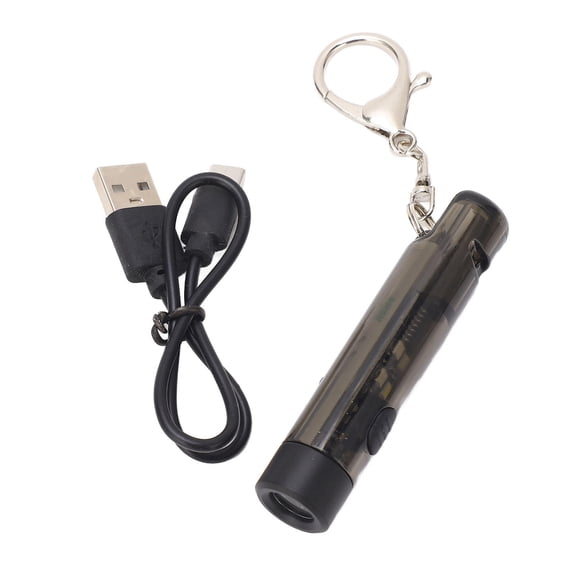 Xirurus Compact USB‑C Keychain Flashlight with Built‑In Whistle – Rechargeable Mini Lantern for Outdoor Emergencies