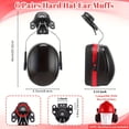 thumbnail image 4 of JUNWELL 6 Pcs Cache-Oreilles Flexibles Protection Auditive NRR 27db Anti-Chute pour Casque de Construction, 4 of 6
