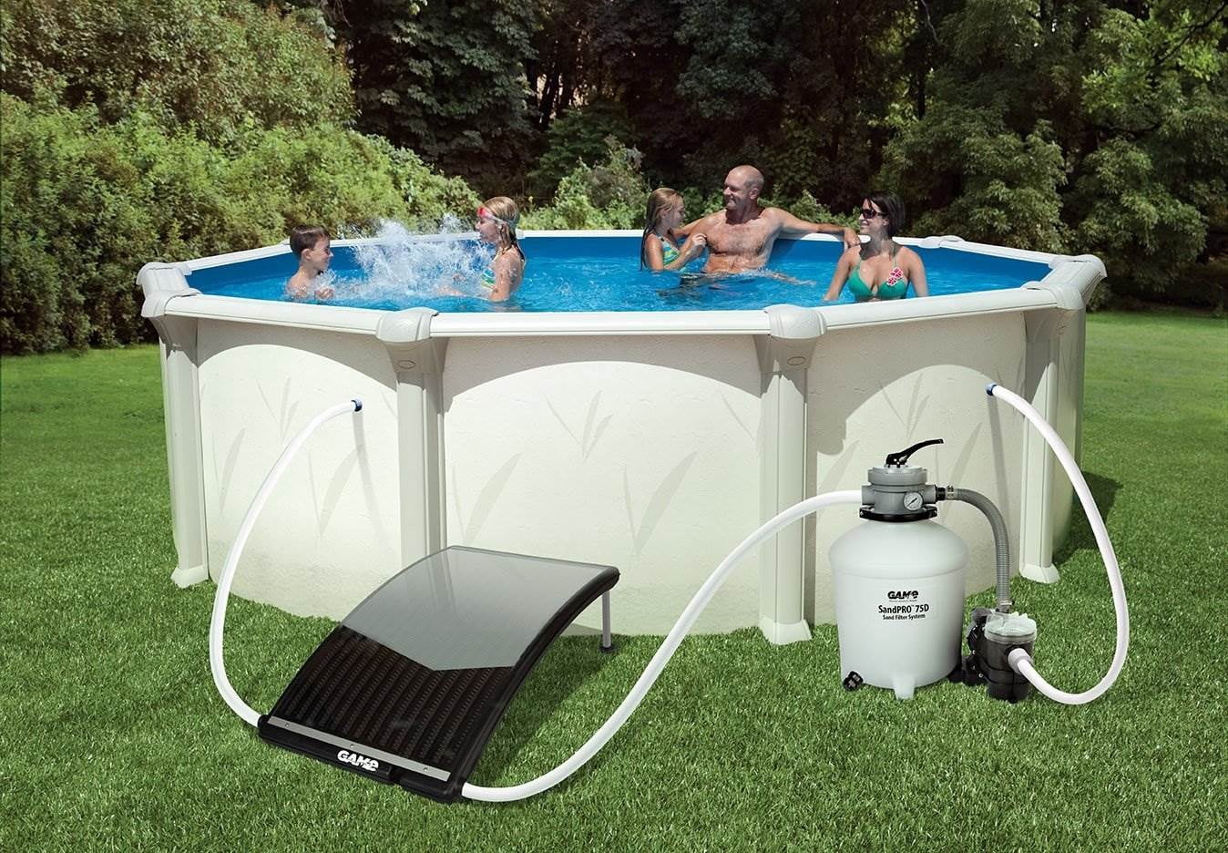GAME SolarPRO Curve Pool Heater For Above Ground Swimming Pools Up To 30' | 4721
