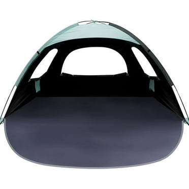 Beach Tent Anti-UV Portable Sun Shade Shelter for 3/4/6/8 Person, Extendable Floor with 3 Ventilating Mesh Windows Plus Carrying Bag, Stakes and Guy Lines-xlk