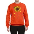 thumbnail image 2 of You Are My Sunshine Skull And Sunflower Inspirational/Christian Unisex Crewneck Graphic Sweatshirt, Orange, Medium, 2 of 3