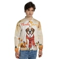 thumbnail image 4 of Happy Thanksgiving Saint Bernard with Turkey Pumpkins Autumn Vibes All Over Print 3D Baseball Jacket St Dog Lover Bomber Jacket Softball - 12018, 4 of 6