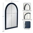 thumbnail image 5 of Kate and Laurel Scallia Modern Wooden Scalloped Arch Mirror, 20 x 30, Navy Blue, Transitional Dorm Room Wavy Arched Wall Mirror for Use as Fun Nursery or Living Room Decor, 5 of 8